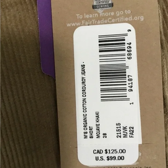 Patagonia Beige Corduroy Pants khaki - Picture 7 of 9